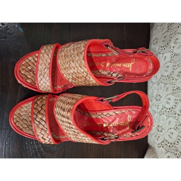 EUC Jean-Michel Cazabat Red Platform Red Slingback Sandal/Sz. 6 (Euro 36.5) - Picture 8 of 8